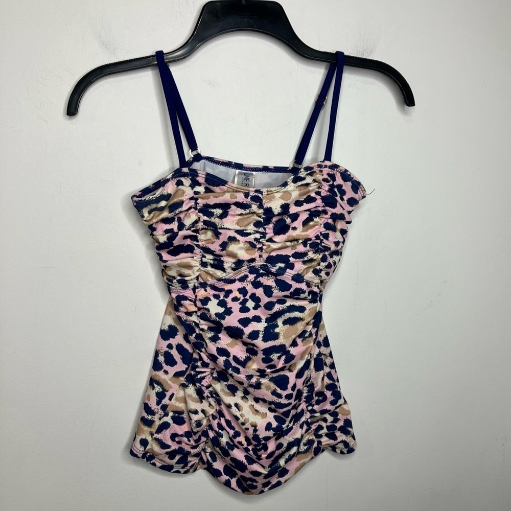 Lime Ricki swimwear rouched tankini top‎ size small